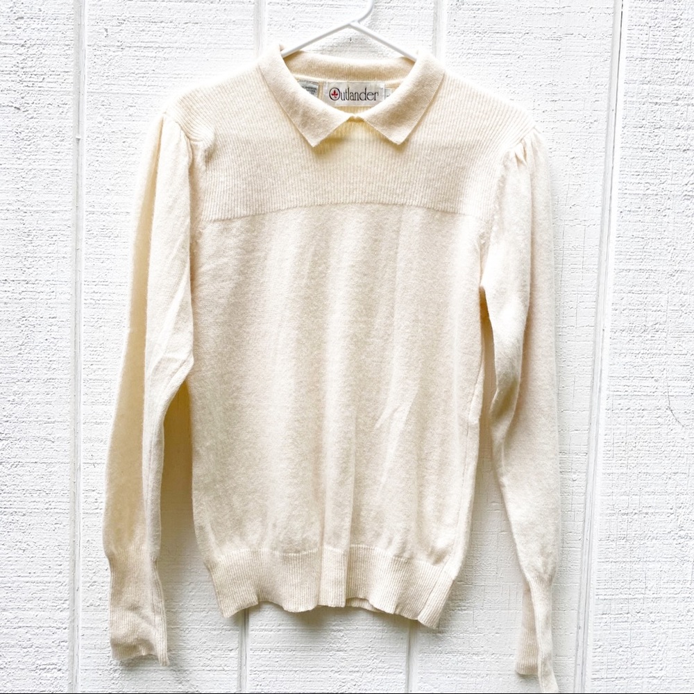 Vintage Outlander lambswool librarian sweater L